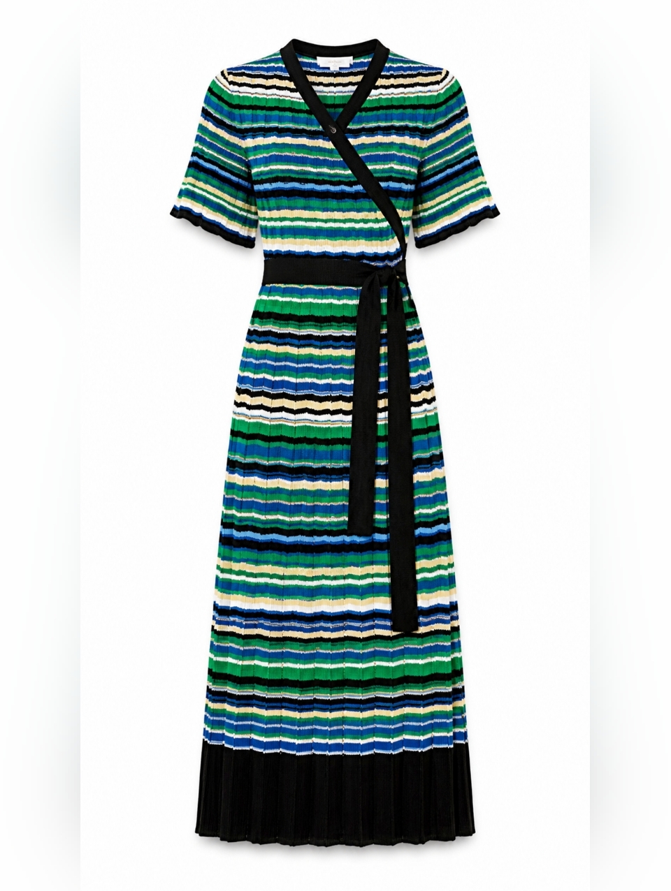 Nwt Maje Ramacca Striped Knit Maxi Wrap Dress, Size 1